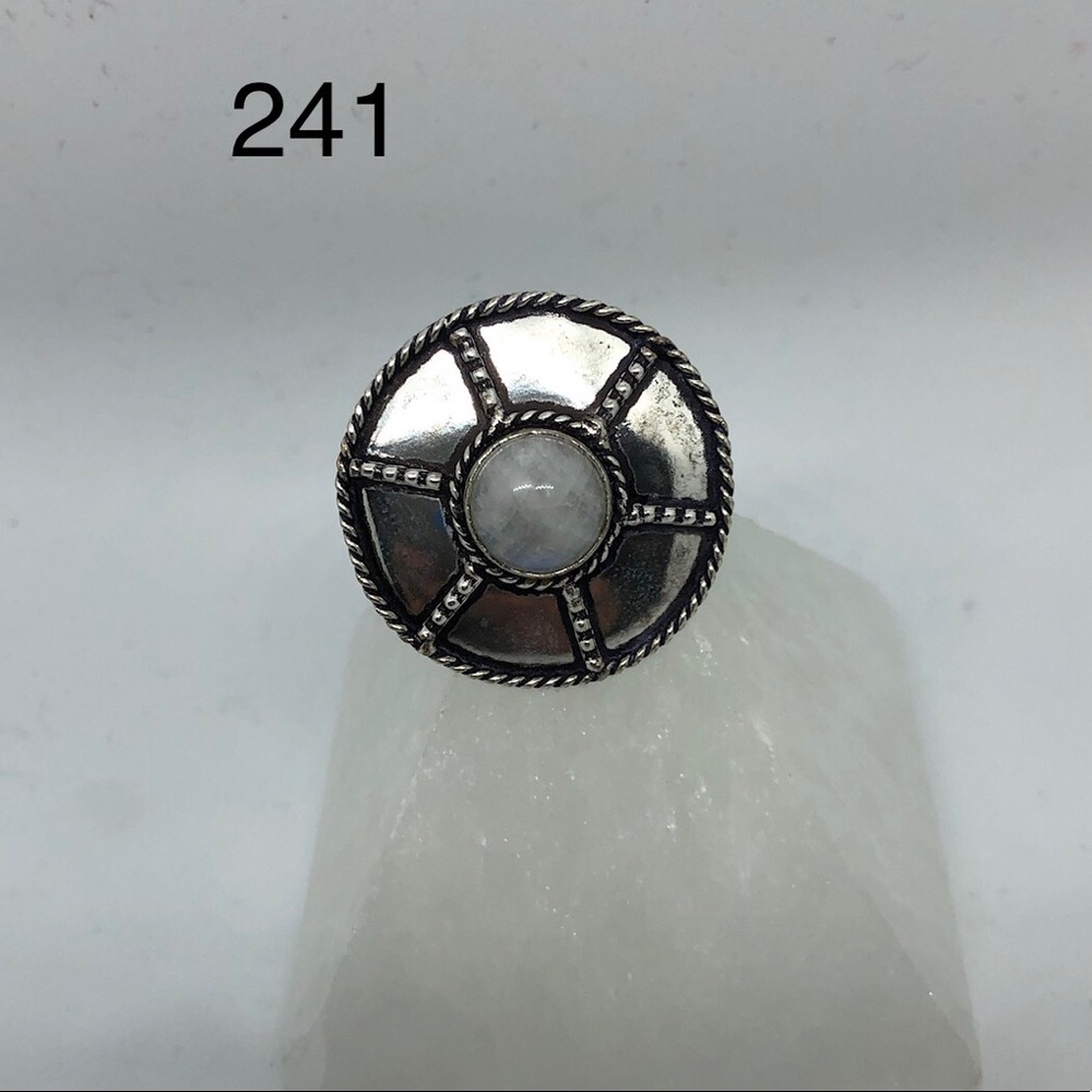 Rainbow Moonstone Ring